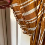 Xhilaration Summer yellow striped off-shoulder jumpsuit Photo 4