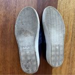 MIA Navy Velvet Slip-On Sneakers with Bow Tie on Top Photo 6