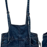We The Free Free People  Blue Denim Strappy Shortalls Frayed Overall Shorts Twee Photo 0