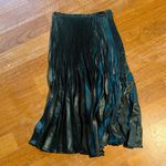 Vince  Dark Green A-Line Pleated Skirt Photo 2