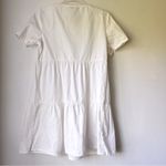 Madewell  White Button-Front Short-Sleeve Tiered Mini Dress XS Photo 9