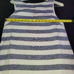 Beach Lunch Lounge Womens White & Blue Linen Sleeveless Knee Length Dress Size S Photo 10