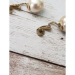 Vintage Clip On Earrings 0.5" Pearlescent Ball Photo 4