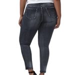 Lane Bryant Super Stretch Skinny Jeans Black Diamond Distressed Women’s 14P Photo 4