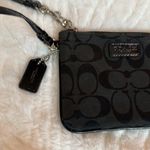 Coach Mini Monogram Black Clutch Card Wallet Wristlet Photo 5