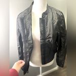 Harley Davidson Women's Black Velcro Zip Up Windbreaker Jacket Size Medium Photo 3