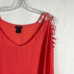 Torrid 1X Top Strappy Short Sleeve Peach Georgette Chiffon Solid Tee 899 Photo 4