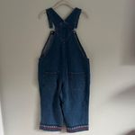 Mountain Lake VINTAGE DENIM CROPPED‎ AMERICAN FLAG CAPRI OVERALLS Photo 4