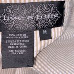 Live a Little tan and white striped jacket size medium Photo 2