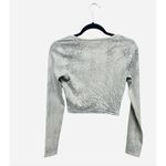 Lululemon Wunder Train Cropped Long Sleeve Shirt Thread Dye White Black Size S/M Photo 2