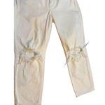 Abercrombie & Fitch The Mom High Rise Distressed Jeans in White Sz 27 Curve Love Photo 6