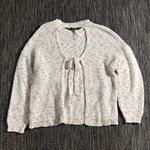 Aerie cable knit multicolored open tie back crew neck sweater Photo 1