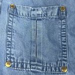 2012 VILA Clothes Women’s CHUK Denim Snap Front Shirt With Gold Accents Small Blue Photo 3