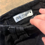 ZARA Black Flare Mid-Low Rise Denim Jeans- Size 8 Photo 2