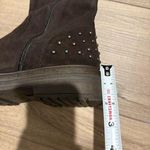 EMANUELE CRASTO Italy Suede Leather Chunky Sole Studded Boots brown size 38 7.5 Black Photo 6