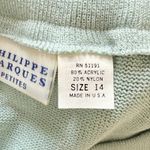 NWT Philippe Marques Petites Aqua Knit Cardigan Skirt Set Rhinestone Midi 12/14P Blue Size undefined Photo 7