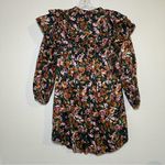 Something Navy Floral Mini Dress Black Orange women’s small boho party event Photo 7