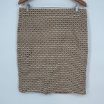 Ann Taylor  Pencil Skirt Womens 10 Multicolor Geometric Cotton‎ Lined Zip Fly Photo 2