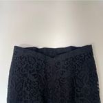 Cynthia Steffe Women’s  V-Neck Lace With Leather Trim Black Dress Size 12 Photo 7