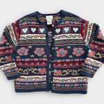 Talbots Vintage Hand Knit Cardigan | Large P | Americana Patriotic Cottagecore Photo 0