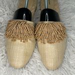 Birdies  Raffia Beaded Slip On Mule Flats Size 9 Photo 2