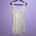 ZARA NEW Strawberry Print Mini Dress Women Size L Satin Babydoll Soft Girl Flirt Photo 1