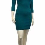 Max Studio  Green Body Con Medium Long Sleeve Dress Photo 1