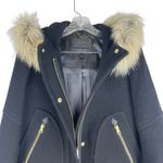 J.Crew Italian Stadium Cloth Wool Chateau Parka Coat Black Size 2 Photo 3