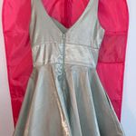 Sequin Hearts Metallic Mint Semi Formal Dress Photo 2