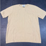 Jones New York Beige Ribbed Short Sleeve Sweater - Size M B-117 Photo 0