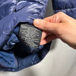 AVENTURE Navy Blue Quilted Hooded Polyester Fill Puffer Jacket Womens M Hooded Size M Photo 4