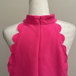 TCEC  Bright Pink Scalloped Dress Sz L Photo 4