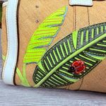 Coach Vintage rare  Straw ladybug leaf tote bag purse rhinestone handbag summer Photo 9