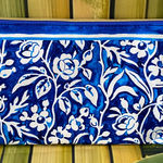 Estée Lauder New Estee Lauder Blue and White Floral Pouch Photo 0