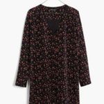 Sézane 💕MADEWELL ET SEZANE💕 Elly 100% Silk Shirtdress ~ Black Floral Print Large L Photo 6