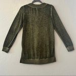 Abound ⭐️ green vintage looking high low long sleeve vneck sweater size XS Photo 9