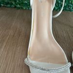 Journee Collection Zoya Heels Womens 9 Off White Square Toe Rhinestone Strap NEW Photo 3