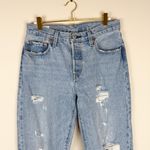 Levi's Levi’s Premium 501 Straight Leg Rigid Denim 100% Cotton Distressed Jeans Size 27 Photo 1