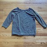 Pact  Women Size Medium Dark Gray Stripe‎ 100% Organic Cotton Top Casual Preppy Photo 7
