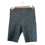 Loft ‎ Gray Black Leopard Print Biker Shorts Athleisure Casual Women's Photo 0