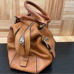 Michael Kors MICHAEL  Brookville Update Cognac Brown Leather Medium Bowling Bag Photo 2
