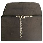 Boho Chic Minimalist Faux Gold Coated Black String Outline Pendant Necklace Photo 9