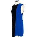 Alice + Olivia Coley Colorblock Sleeveless Shift Dress Black Blue Size 12 Photo 2