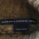 Ralph Lauren Sport Tribal Alpaca Wool Mohair Blend Vest L Chunky Cozy Turtleneck Tan Size L Photo 7