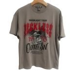 Charlotte Russe  T Shirt Womens Size L Reckless Outlaw Tour Graphic Tee Gray NEW Photo 0