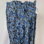 Topshop New Floral Print Tie Back V-Neck Romper Blue Multi Size 4 Photo 16