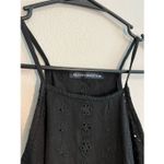 Brandy Melville Brandy‎ Melville High Neck Black Eyelet Cropped Tank Top Photo 2