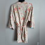 Natori Light Pink Floral Short Tie Front Robe Womens M/L Sleepwear Loungewear Photo 5