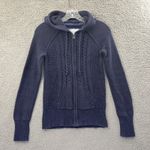 Aeropostale Y2K  Hooded Full Zip Cable Knit Cardigan Sweater Preppy Women Small Photo 0