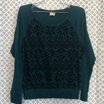 PINK - Victoria's Secret VS PINK teal Aztec print long‎ sleeve tee shirt Photo 1